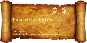 Petrovics Helga névjegykártya